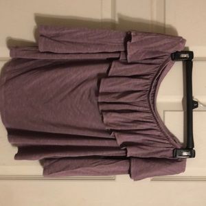 Off the shoulder ruffled crop top